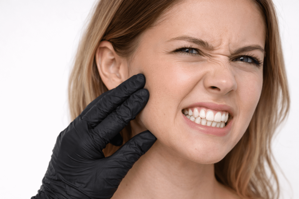 Tratamiento del bruxismo mediante neuromoduladores para relajar el músculo masetero. Ayuda a reducir la tensión mandibular, proteger las piezas dentales y mejorar el contorno facial. Servicio de medicina estética funcional en la zona norte de Madrid.